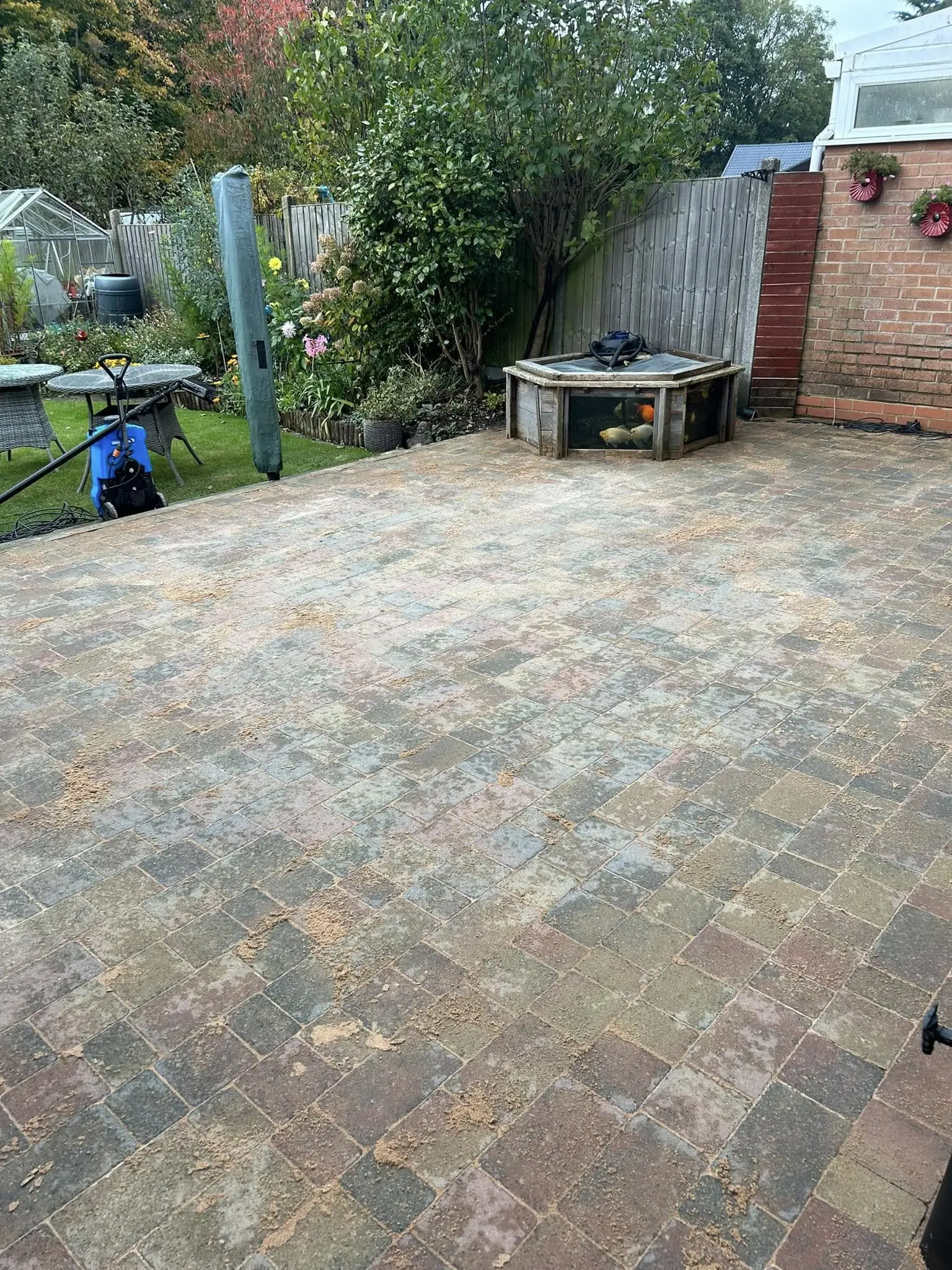 Resanded patio