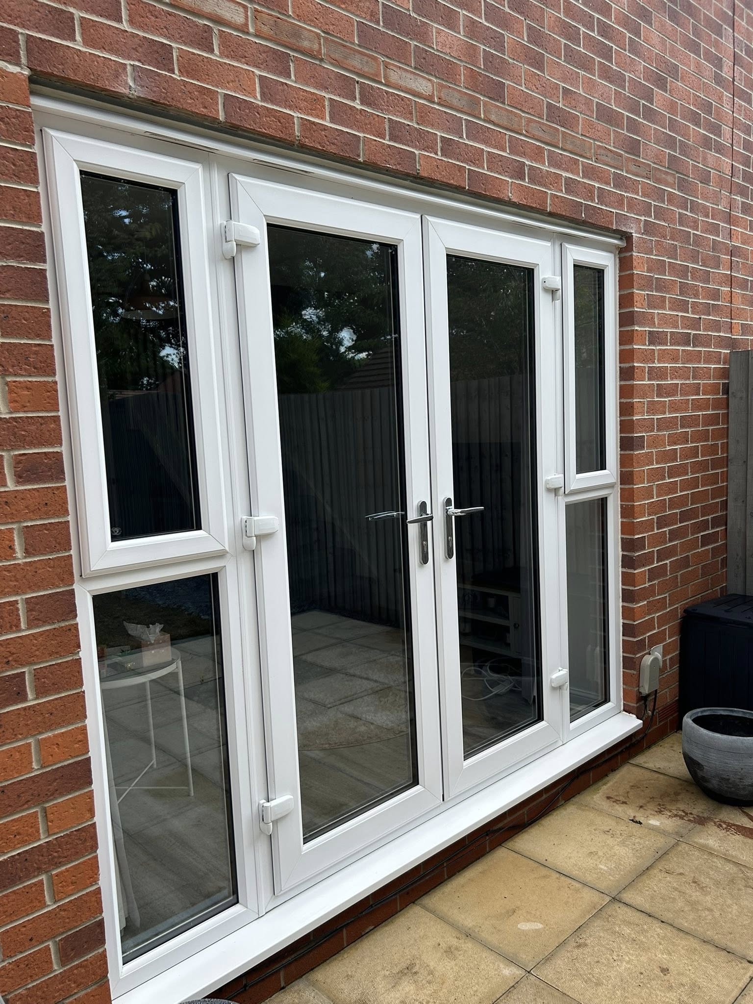 Cleaned patio doors and windows